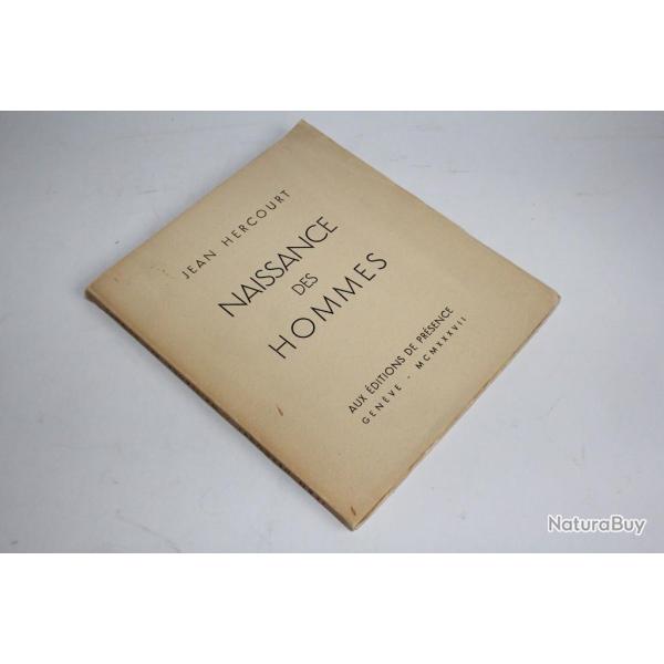 Livre Naissance des Hommes Jean HERCOURT 1937
