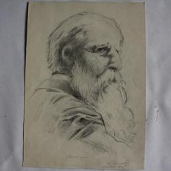 Dessin original BONNAT Grand-père Melchtal 1928 Suisse