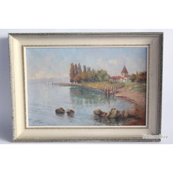 Tableau peinture Charles PARISOD Saint-Sulpice 1925 Vaud Suisse