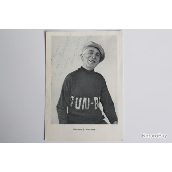 Photographie d�dicac�e Marcheur F. Martinetti Sport