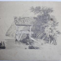 Dessin original François DIDAY ou Alexandre CALAME