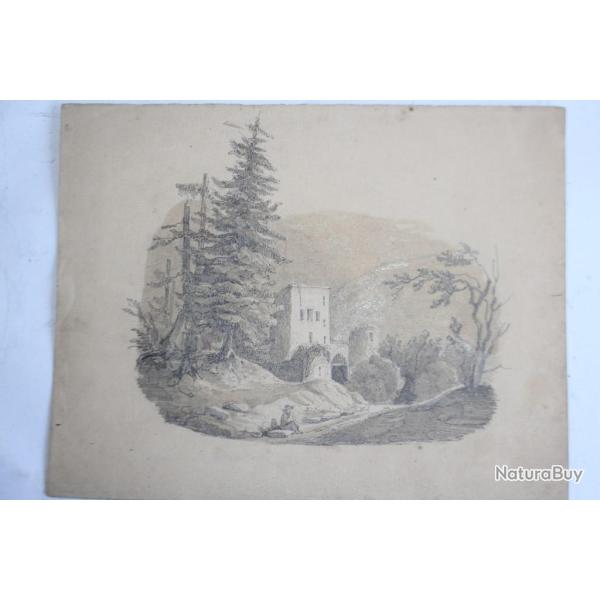 Dessin original Fran�ois DIDAY ou Alexandre CALAME