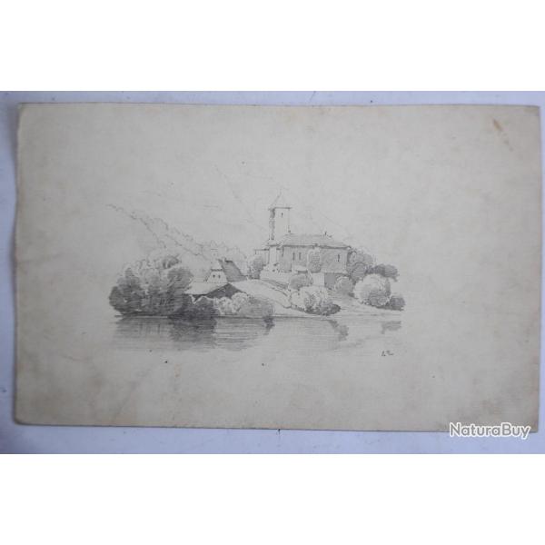 Dessin original Fran�ois DIDAY ou Alexandre CALAME 1842