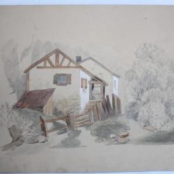 Dessin original François DIDAY ou Alexandre CALAME