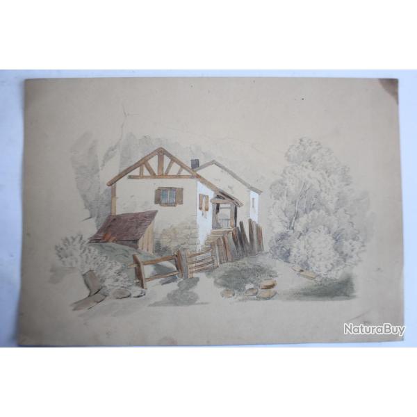 Dessin original Fran�ois DIDAY ou Alexandre CALAME