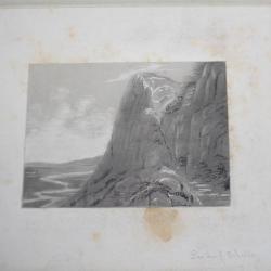 Dessin original DIDAY ou CALAME Pas de l'Échelle Haute-Savoie