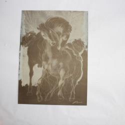 Lithographie Hans Erni Chevaux