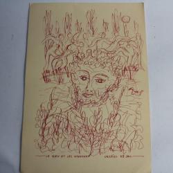 Jean Paul BARBIER-MUELLER Dessin original Le Dieu et les Nymphes