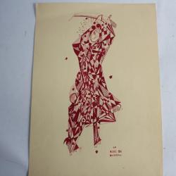 Jean Paul BARBIER-MUELLER Dessin original La robe du Bourreau
