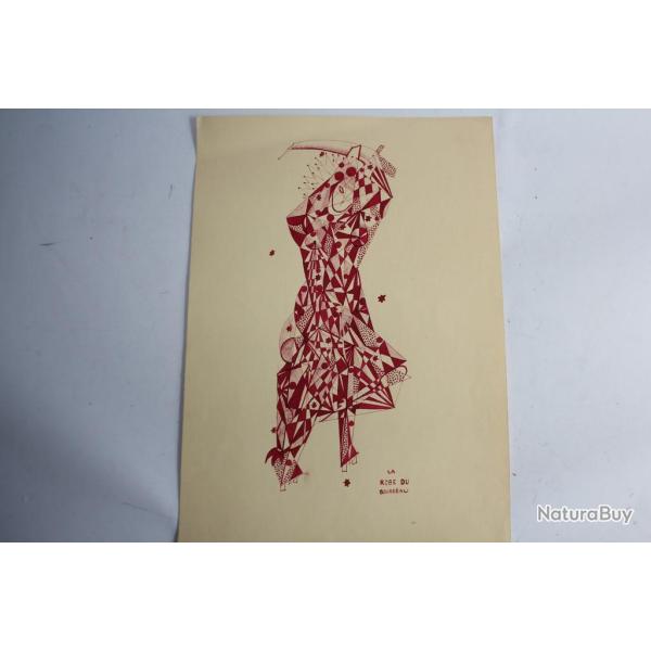 Jean Paul BARBIER-MUELLER Dessin original La robe du Bourreau