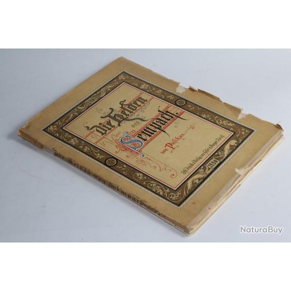 Die Helden von Sempach Pusikan lithographies Armoiries Suisse 1886