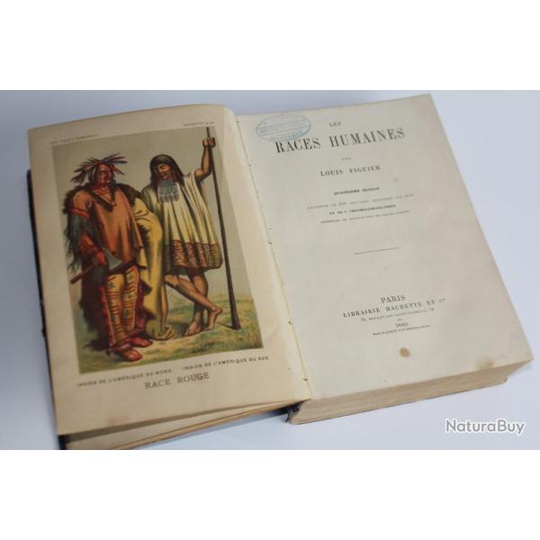 Livre Les races humaines Louis Figuier 1880