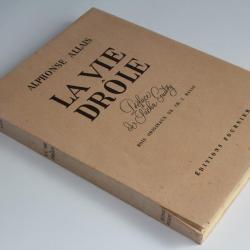 Livre La vie drôle Alphonse Allais bois gravés Ch. J. Hallo 1946