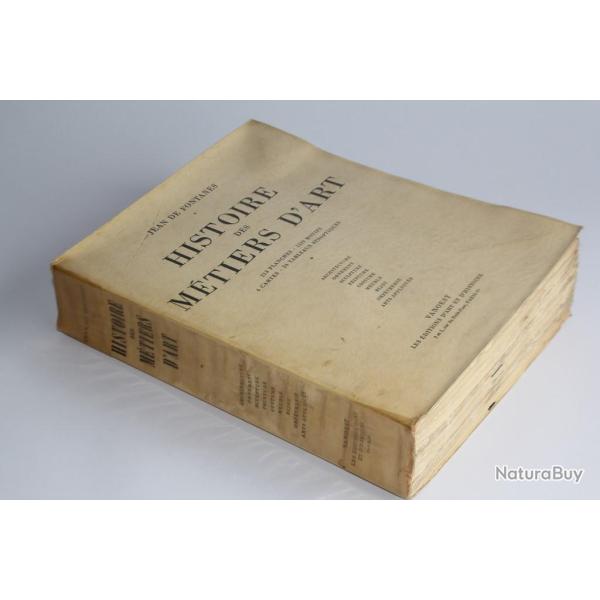 Livre Histoire des mtiers d'art sign Jean de Fontanes 1950