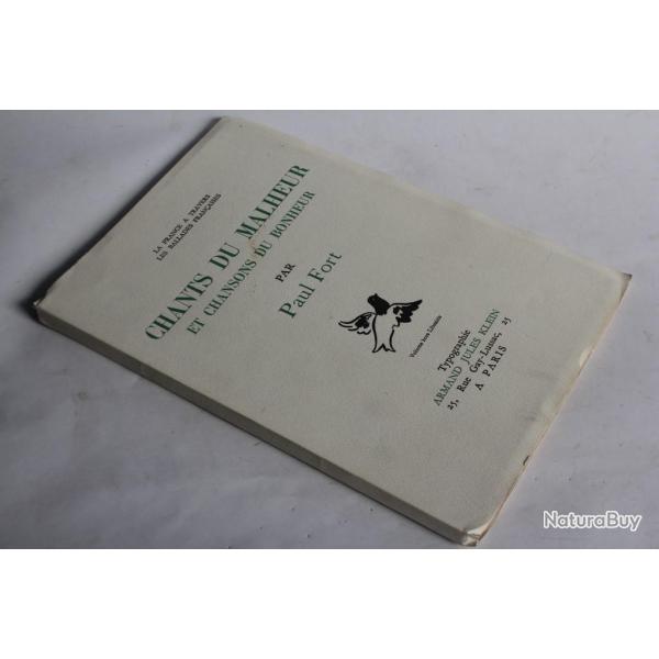 Livre sign Paul FORT Les chants du malheur