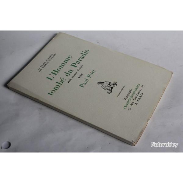 Livre sign Paul FORT L'homme tomb du Paradis