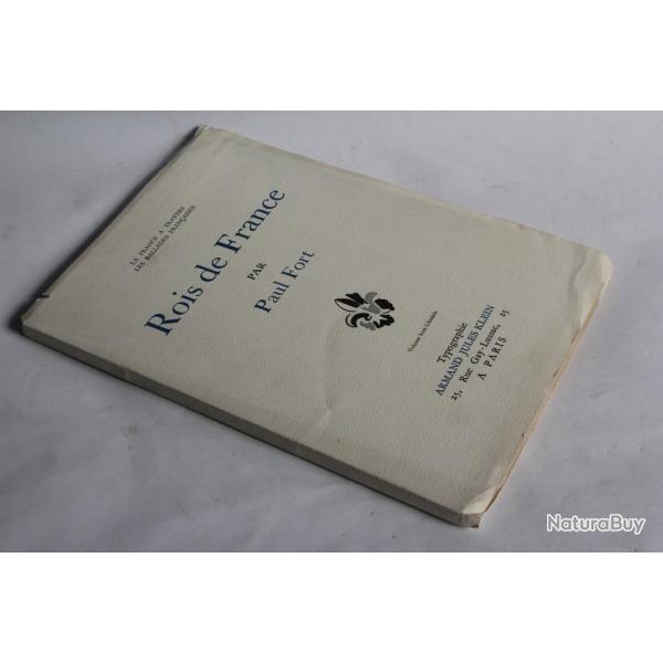 Livre sign Paul FORT Rois de France + lettre manuscrite