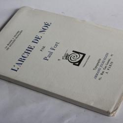 Livre signé Paul FORT L'Arche de Noé + Poème manuscrit