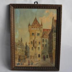 Aquarelle originale Ville Suisse