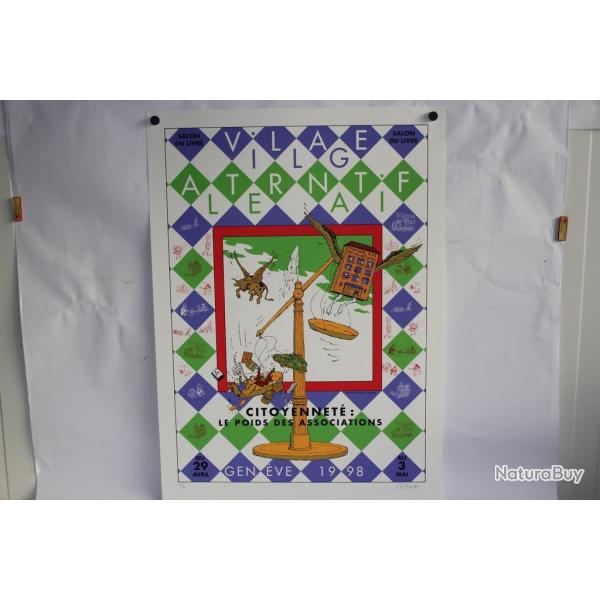 Affiche EXEM Salon du livre Genve 1998