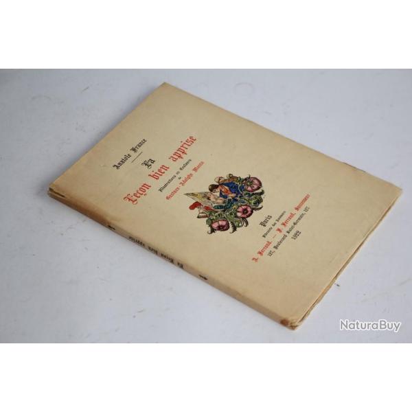Livre La Leon bien apprise Anatole France 1922