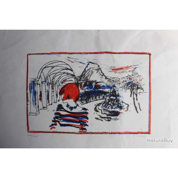 Lithographie originale Emilio RISSONE Suisse