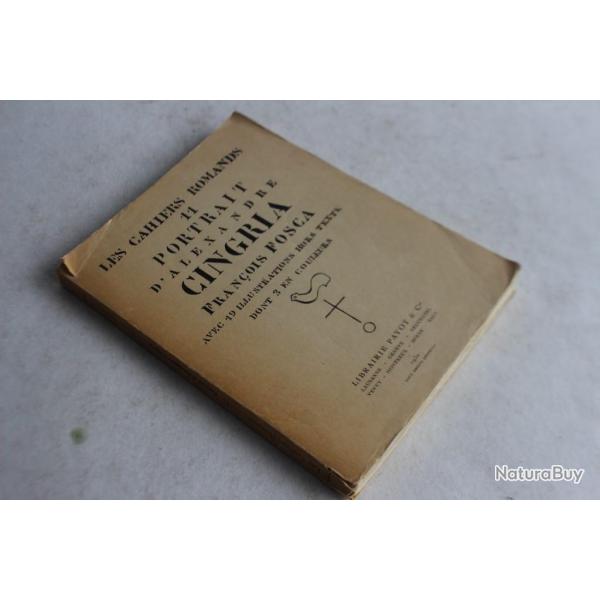 Livre Les Cahiers Romands Portraits Alexandre Cingria 1930 sign