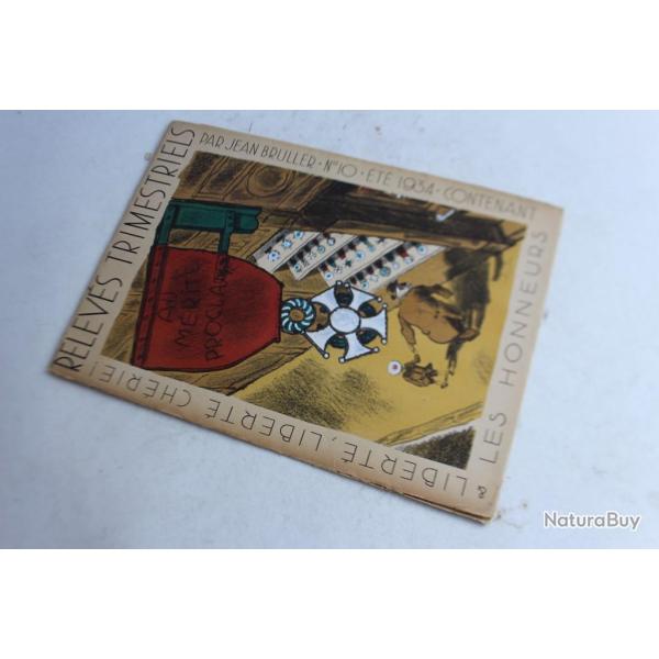 Relev�s trimestriels n�10 Jean BRULLER �t� 1934 + dessin original