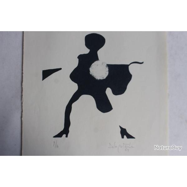 Lithographie originale Delapoterie Paul 1969