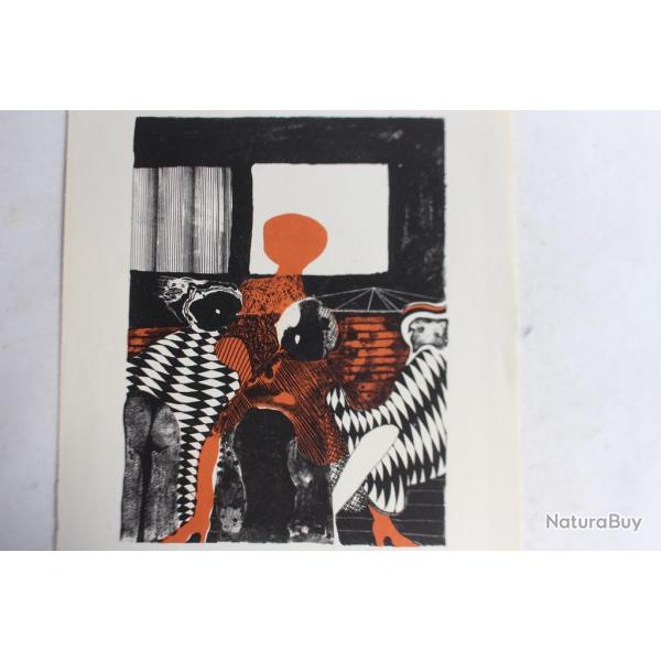 Lithographie originale Delapoterie Paul 1969 La vedette III