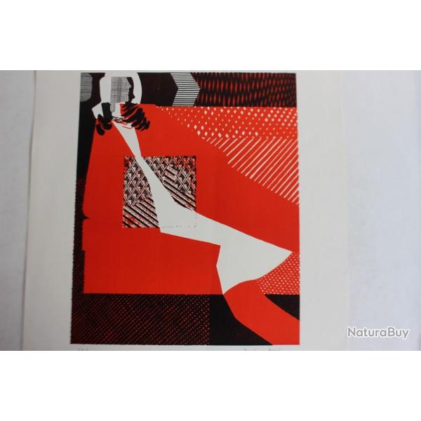 Lithographie originale Delapoterie Paul 1969