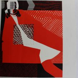 Lithographie originale Delapoterie Paul 1969