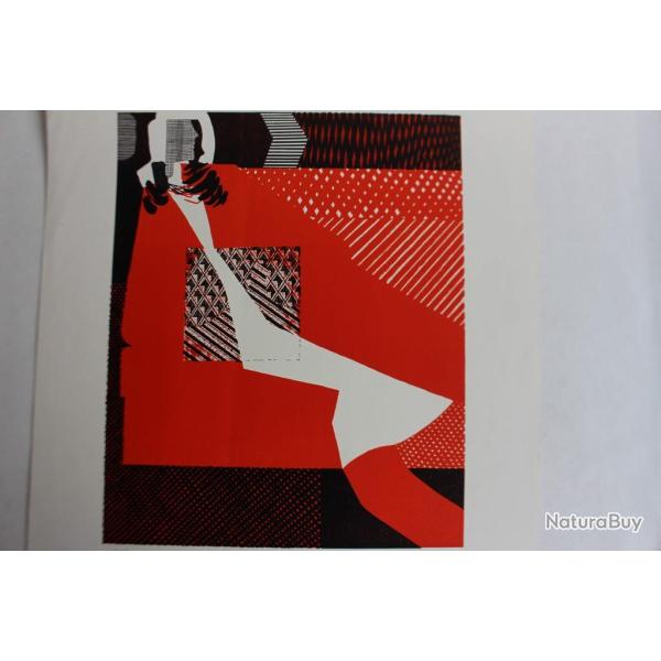 Lithographie originale Delapoterie Paul 1969