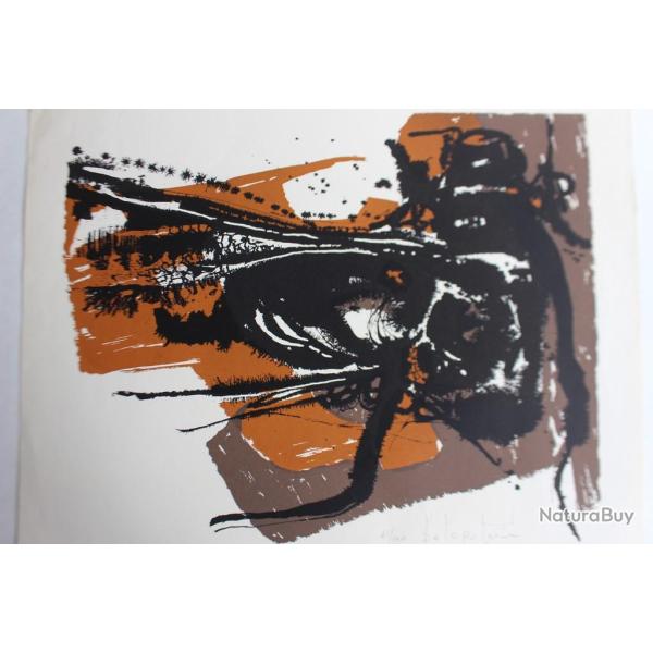 Lithographie originale Delapoterie Paul 1969