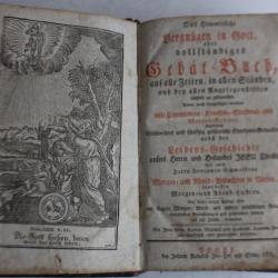 Gebat-Buch Livre de prière allemand 1797