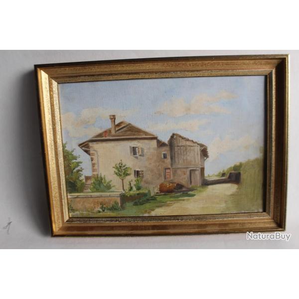 Tableau peinture � l'huile sur toile Beau-lac Suisse