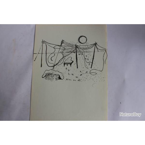 Lithographie Corn�lia FORSTER Hiver en �t� Suisse