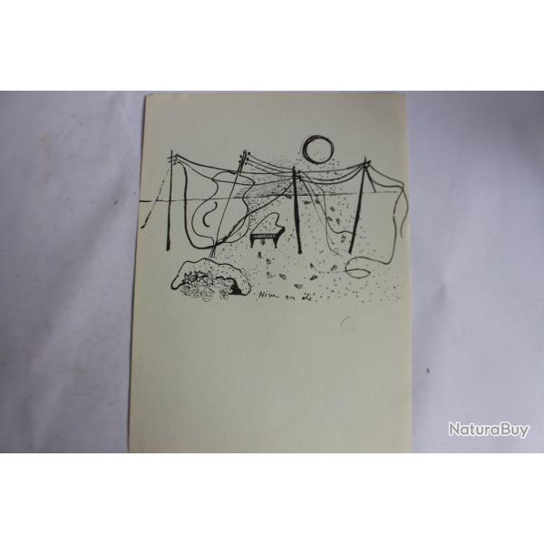 Lithographie Corn�lia FORSTER Hiver en �t� Suisse