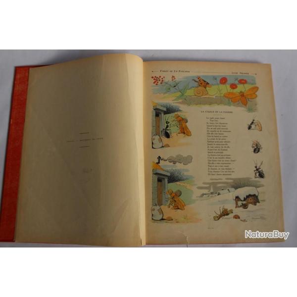 Livre illustr Les Fables de La Fontaine Benjamin RABIER vol. 1 1906