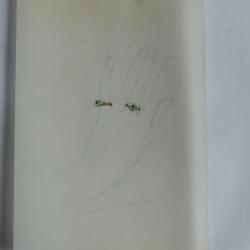 Ancien dessin original bijoux Bague