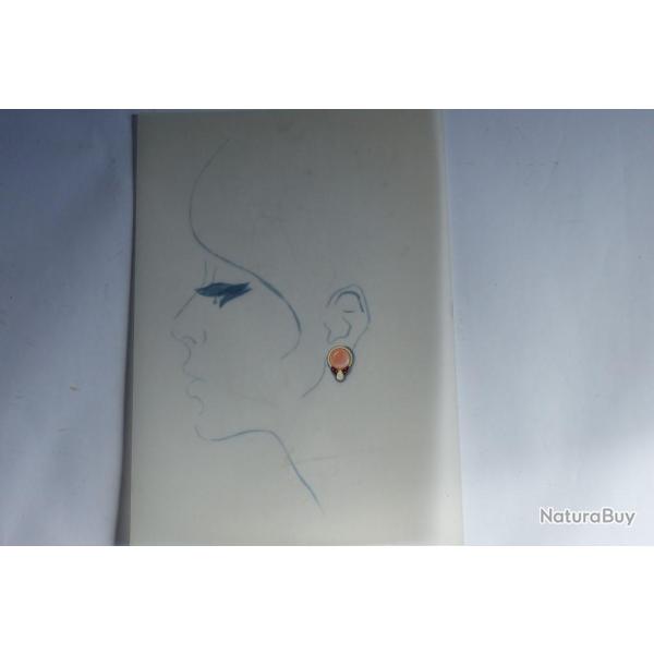Ancien dessin original bijoux Boucle d'oreilles