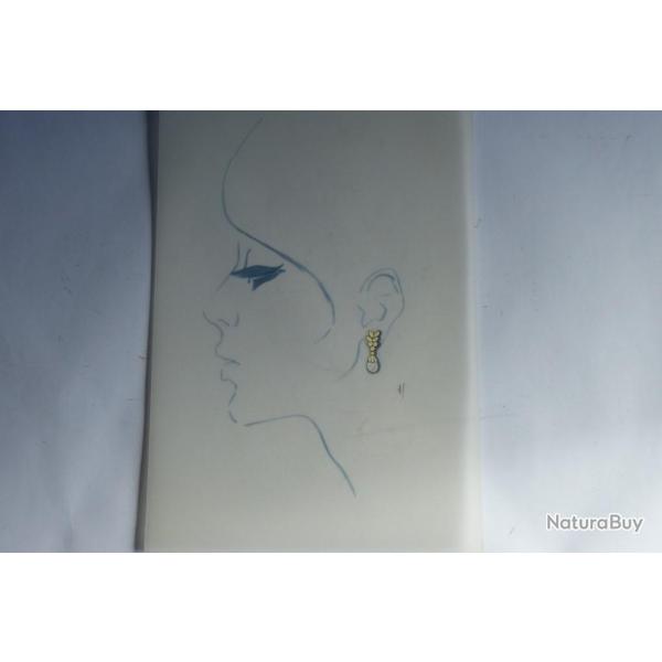 Ancien dessin original bijoux Boucle d'oreilles