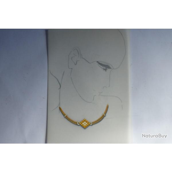 Ancien dessin original bijoux Collier