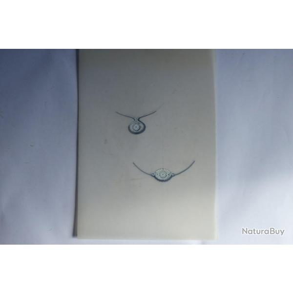 Ancien dessin original bijoux Collier