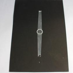 Dessin original montre bijoux design environ 1970