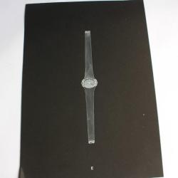 Dessin original montre bijoux design environ 1970