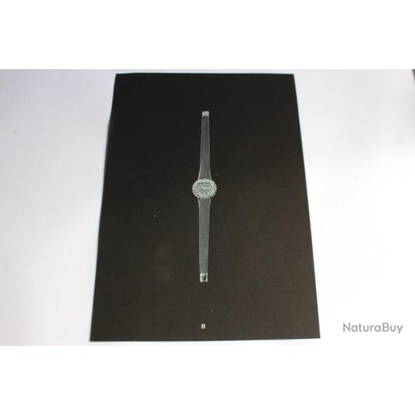 Dessin original montre bijoux design environ 1970