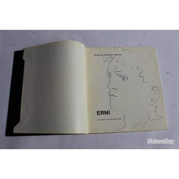 Hans Erni Dessin original livre Erni Mus�e de l'Ath�n�e Gen�ve 1965