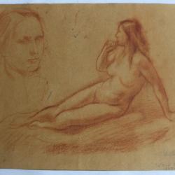 Serge PAHNKE Dessin original a la sanguine