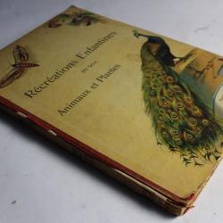 Ancien livre illustré Récréations enfantines Animaux Plantes Esslingen